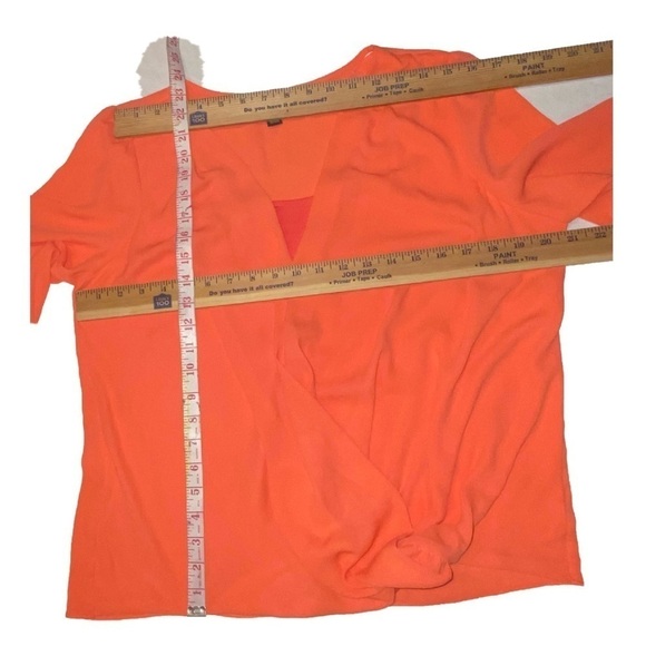 NWT--Thalia Sodi Long Sleeve Orange Blouse Size Large - Picture 12 of 12